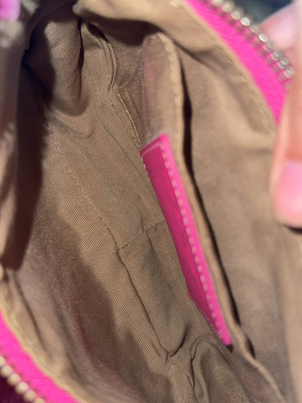 Coach Hot Pink Signature Canvas Mini Shoulder Bag with Buckle and wallet - Picture 4 of 6